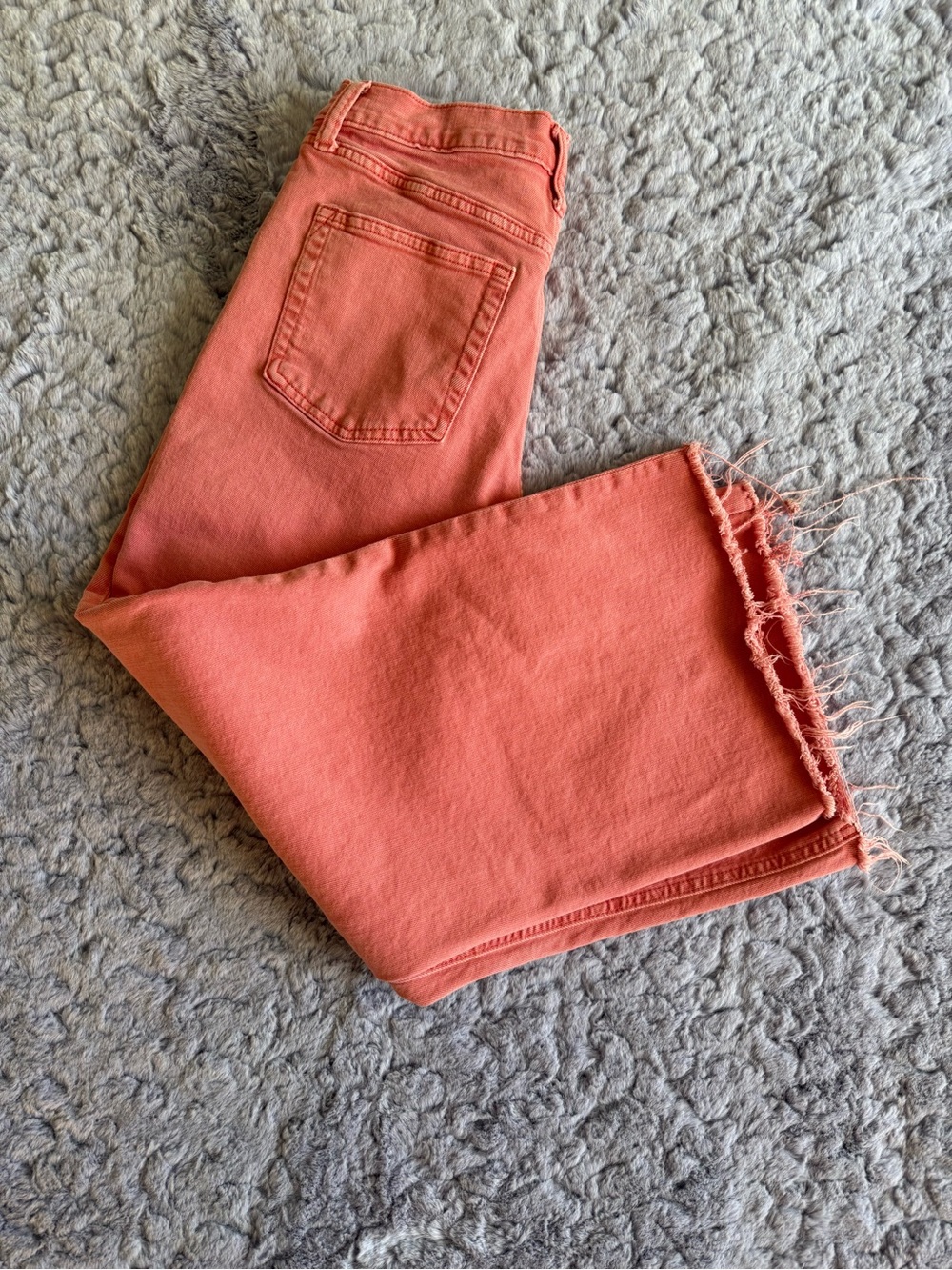GAP | Wide-Leg Raw Hem Pants | Light Red | 27 - Picture 2 of 8